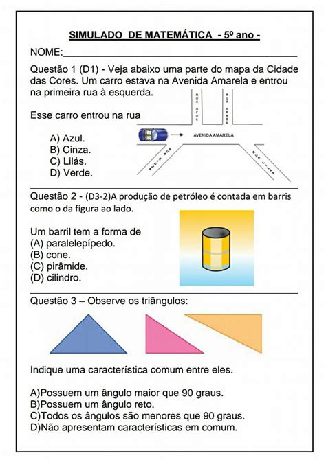 qual valor do 9 no número 592|ATIVIDADE / SIMULADO DE MATEMÁTICA PARA O 5º ANO .